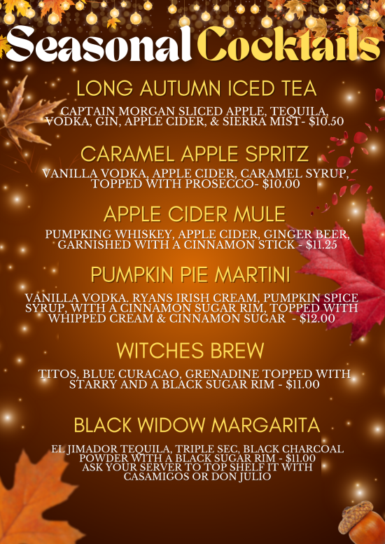 Seasonal Cocktails Fall